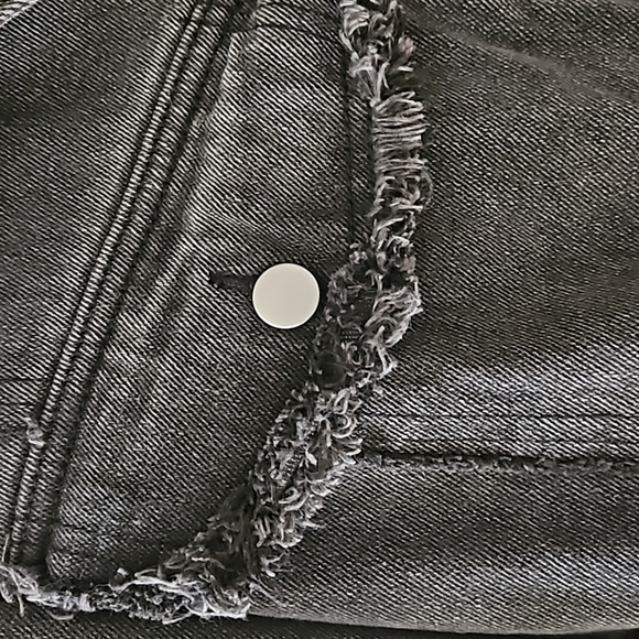 POL Distressed Rhinestone Denim Jacket - Picture 5 of 9